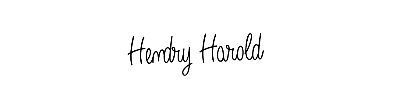 Make a beautiful signature design for name Hendry Harold. With this signature (Angelique-Rose-font-FFP) style, you can create a handwritten signature for free. Hendry Harold signature style 5 images and pictures png