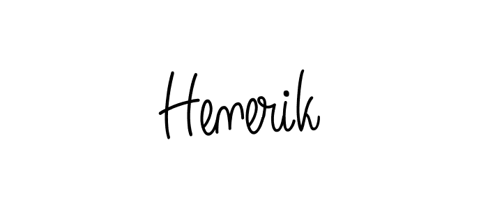 Once you've used our free online signature maker to create your best signature Angelique-Rose-font-FFP style, it's time to enjoy all of the benefits that Henerik name signing documents. Henerik signature style 5 images and pictures png