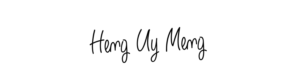 Create a beautiful signature design for name Heng Uy Meng. With this signature (Angelique-Rose-font-FFP) fonts, you can make a handwritten signature for free. Heng Uy Meng signature style 5 images and pictures png