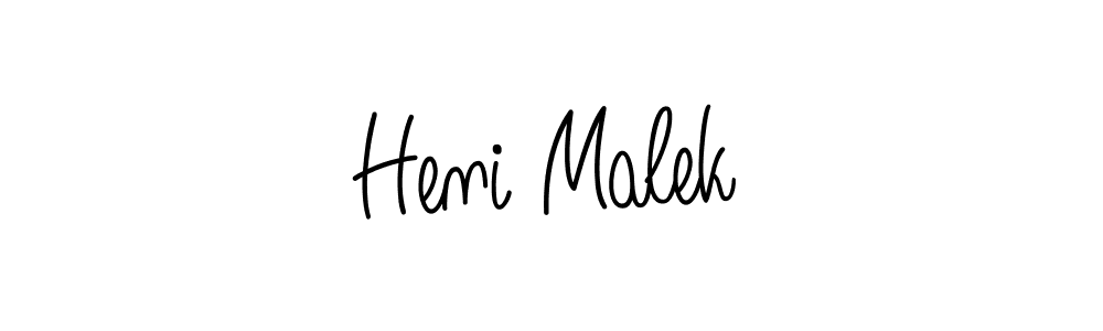 Use a signature maker to create a handwritten signature online. With this signature software, you can design (Angelique-Rose-font-FFP) your own signature for name Heni Malek. Heni Malek signature style 5 images and pictures png