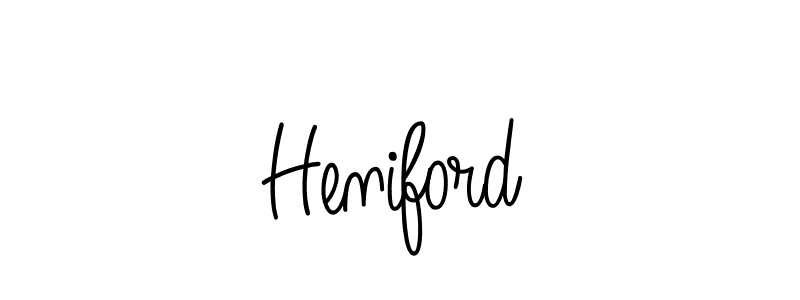 Heniford stylish signature style. Best Handwritten Sign (Angelique-Rose-font-FFP) for my name. Handwritten Signature Collection Ideas for my name Heniford. Heniford signature style 5 images and pictures png