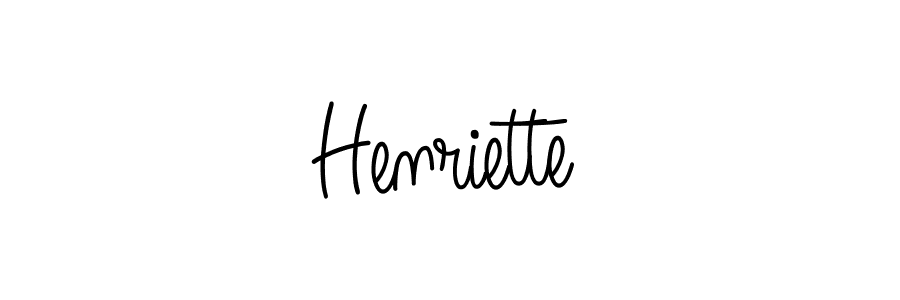 Henriette stylish signature style. Best Handwritten Sign (Angelique-Rose-font-FFP) for my name. Handwritten Signature Collection Ideas for my name Henriette. Henriette signature style 5 images and pictures png