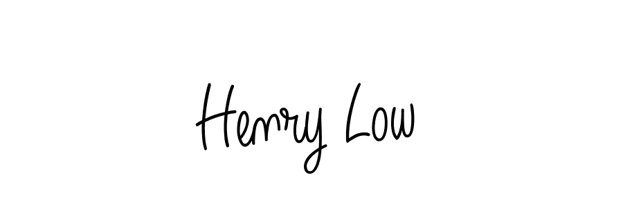 Use a signature maker to create a handwritten signature online. With this signature software, you can design (Angelique-Rose-font-FFP) your own signature for name Henry Low. Henry Low signature style 5 images and pictures png
