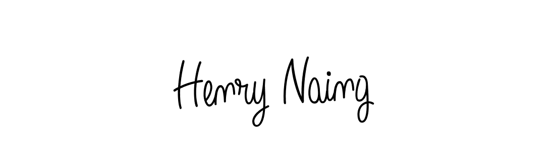 Use a signature maker to create a handwritten signature online. With this signature software, you can design (Angelique-Rose-font-FFP) your own signature for name Henry Naing. Henry Naing signature style 5 images and pictures png