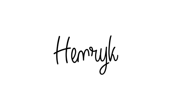 Design your own signature with our free online signature maker. With this signature software, you can create a handwritten (Angelique-Rose-font-FFP) signature for name Henryk. Henryk signature style 5 images and pictures png