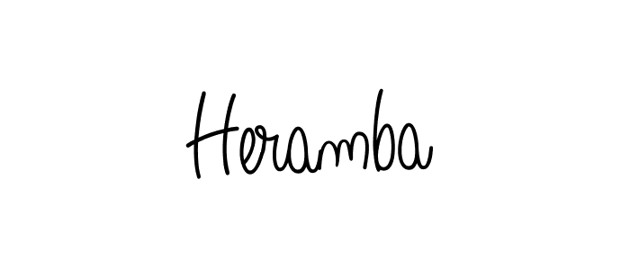 Create a beautiful signature design for name Heramba. With this signature (Angelique-Rose-font-FFP) fonts, you can make a handwritten signature for free. Heramba signature style 5 images and pictures png