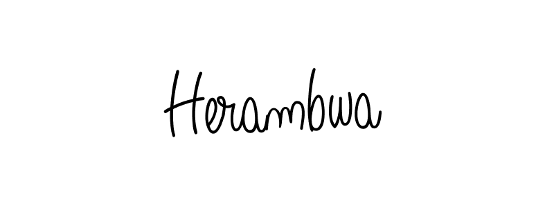 Once you've used our free online signature maker to create your best signature Angelique-Rose-font-FFP style, it's time to enjoy all of the benefits that Herambwa name signing documents. Herambwa signature style 5 images and pictures png