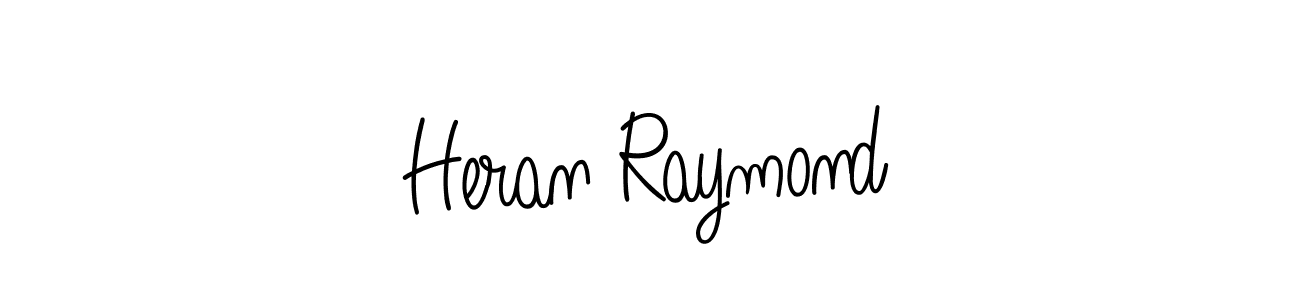 Make a beautiful signature design for name Heran Raymond. With this signature (Angelique-Rose-font-FFP) style, you can create a handwritten signature for free. Heran Raymond signature style 5 images and pictures png