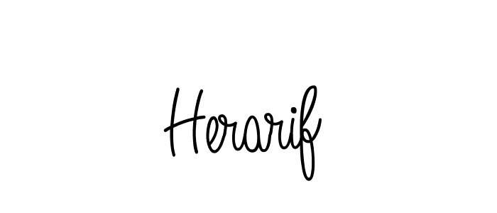 Design your own signature with our free online signature maker. With this signature software, you can create a handwritten (Angelique-Rose-font-FFP) signature for name Herarif. Herarif signature style 5 images and pictures png