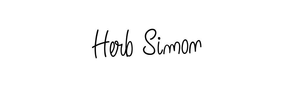 Use a signature maker to create a handwritten signature online. With this signature software, you can design (Angelique-Rose-font-FFP) your own signature for name Herb Simon. Herb Simon signature style 5 images and pictures png