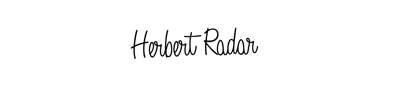 Herbert Radar stylish signature style. Best Handwritten Sign (Angelique-Rose-font-FFP) for my name. Handwritten Signature Collection Ideas for my name Herbert Radar. Herbert Radar signature style 5 images and pictures png