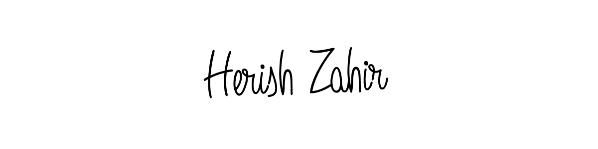 You should practise on your own different ways (Angelique-Rose-font-FFP) to write your name (Herish Zahir) in signature. don't let someone else do it for you. Herish Zahir signature style 5 images and pictures png