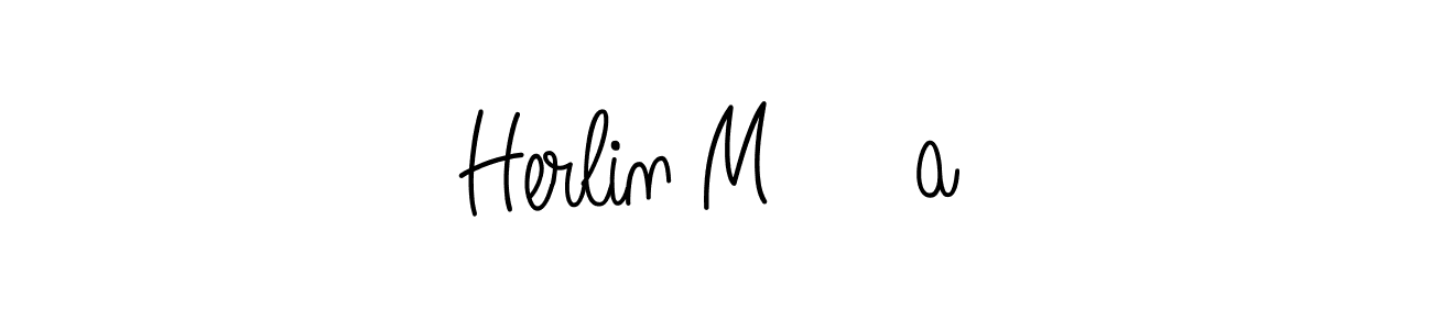 You should practise on your own different ways (Angelique-Rose-font-FFP) to write your name (Herlin Męża) in signature. don't let someone else do it for you. Herlin Męża signature style 5 images and pictures png