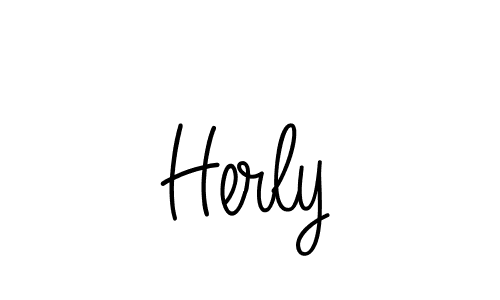 The best way (Angelique-Rose-font-FFP) to make a short signature is to pick only two or three words in your name. The name Herly include a total of six letters. For converting this name. Herly signature style 5 images and pictures png
