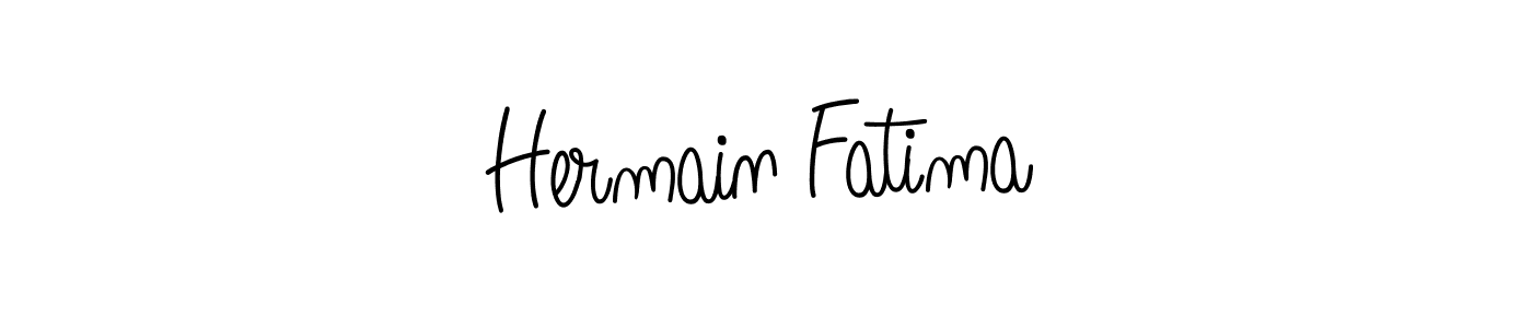 Check out images of Autograph of Hermain Fatima name. Actor Hermain Fatima Signature Style. Angelique-Rose-font-FFP is a professional sign style online. Hermain Fatima signature style 5 images and pictures png