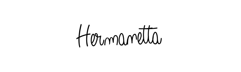 Use a signature maker to create a handwritten signature online. With this signature software, you can design (Angelique-Rose-font-FFP) your own signature for name Hermanetta. Hermanetta signature style 5 images and pictures png