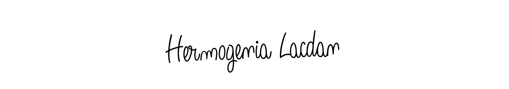 Create a beautiful signature design for name Hermogenia Lacdan. With this signature (Angelique-Rose-font-FFP) fonts, you can make a handwritten signature for free. Hermogenia Lacdan signature style 5 images and pictures png