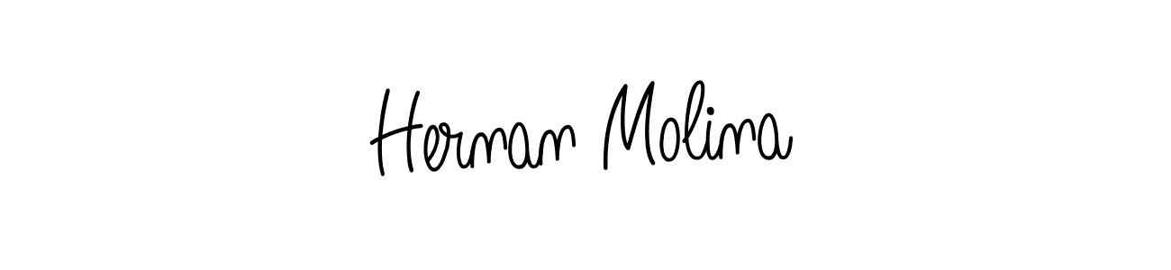 You should practise on your own different ways (Angelique-Rose-font-FFP) to write your name (Hernan Molina) in signature. don't let someone else do it for you. Hernan Molina signature style 5 images and pictures png