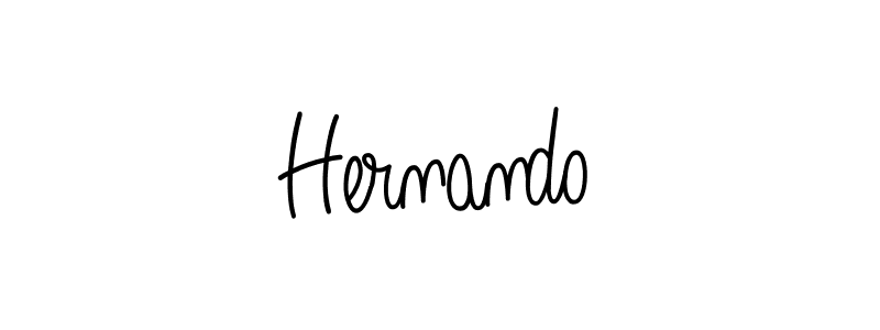 Hernando stylish signature style. Best Handwritten Sign (Angelique-Rose-font-FFP) for my name. Handwritten Signature Collection Ideas for my name Hernando. Hernando signature style 5 images and pictures png