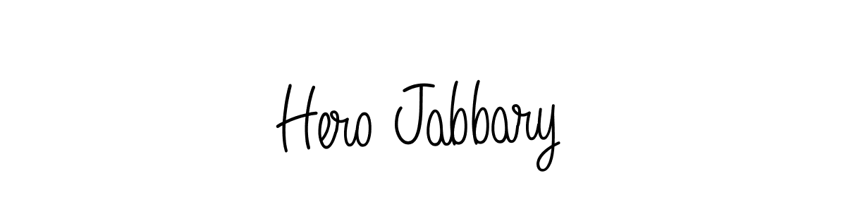 Use a signature maker to create a handwritten signature online. With this signature software, you can design (Angelique-Rose-font-FFP) your own signature for name Hero Jabbary. Hero Jabbary signature style 5 images and pictures png