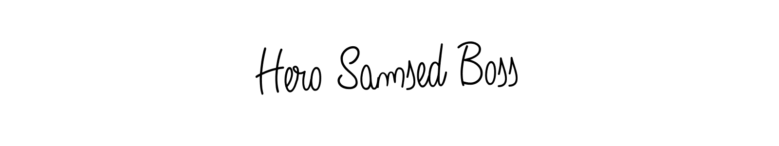 Use a signature maker to create a handwritten signature online. With this signature software, you can design (Angelique-Rose-font-FFP) your own signature for name Hero Samsed Boss. Hero Samsed Boss signature style 5 images and pictures png