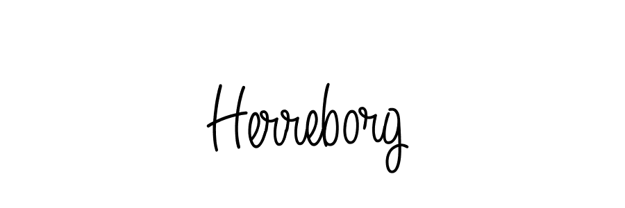 if you are searching for the best signature style for your name Herreborg. so please give up your signature search. here we have designed multiple signature styles  using Angelique-Rose-font-FFP. Herreborg signature style 5 images and pictures png