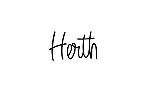 Create a beautiful signature design for name Herth. With this signature (Angelique-Rose-font-FFP) fonts, you can make a handwritten signature for free. Herth signature style 5 images and pictures png