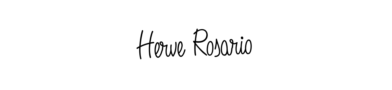 Herve Rosario stylish signature style. Best Handwritten Sign (Angelique-Rose-font-FFP) for my name. Handwritten Signature Collection Ideas for my name Herve Rosario. Herve Rosario signature style 5 images and pictures png