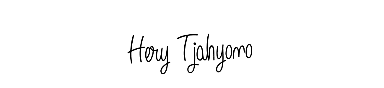 Make a beautiful signature design for name Hery Tjahyono. With this signature (Angelique-Rose-font-FFP) style, you can create a handwritten signature for free. Hery Tjahyono signature style 5 images and pictures png