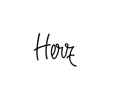 Use a signature maker to create a handwritten signature online. With this signature software, you can design (Angelique-Rose-font-FFP) your own signature for name Herz. Herz signature style 5 images and pictures png