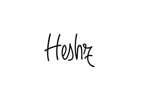 Make a beautiful signature design for name Heshz. With this signature (Angelique-Rose-font-FFP) style, you can create a handwritten signature for free. Heshz signature style 5 images and pictures png