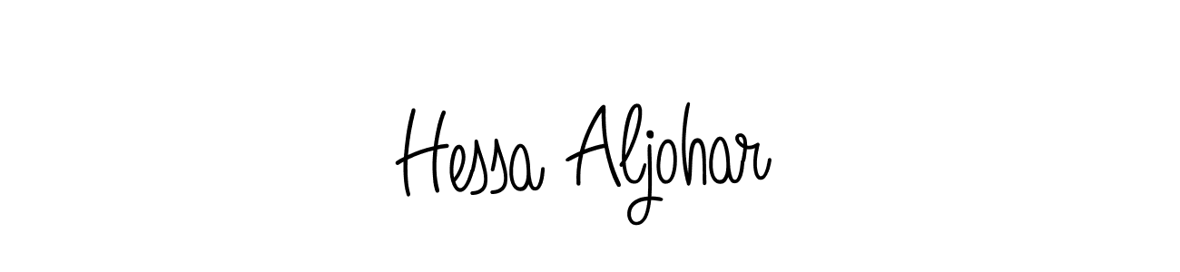 How to make Hessa Aljohar signature? Angelique-Rose-font-FFP is a professional autograph style. Create handwritten signature for Hessa Aljohar name. Hessa Aljohar signature style 5 images and pictures png