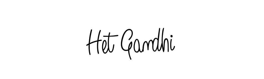 Make a beautiful signature design for name Het Gandhi. With this signature (Angelique-Rose-font-FFP) style, you can create a handwritten signature for free. Het Gandhi signature style 5 images and pictures png
