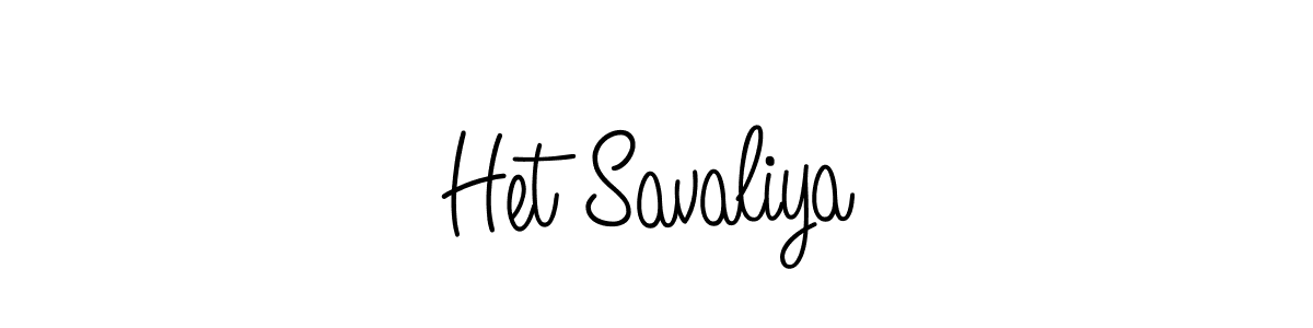 Create a beautiful signature design for name Het Savaliya. With this signature (Angelique-Rose-font-FFP) fonts, you can make a handwritten signature for free. Het Savaliya signature style 5 images and pictures png