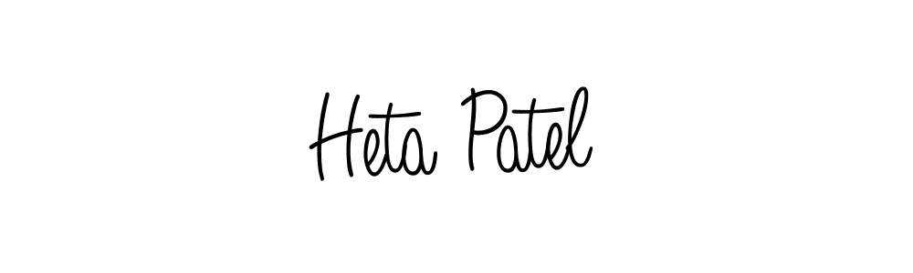 Create a beautiful signature design for name Heta Patel. With this signature (Angelique-Rose-font-FFP) fonts, you can make a handwritten signature for free. Heta Patel signature style 5 images and pictures png