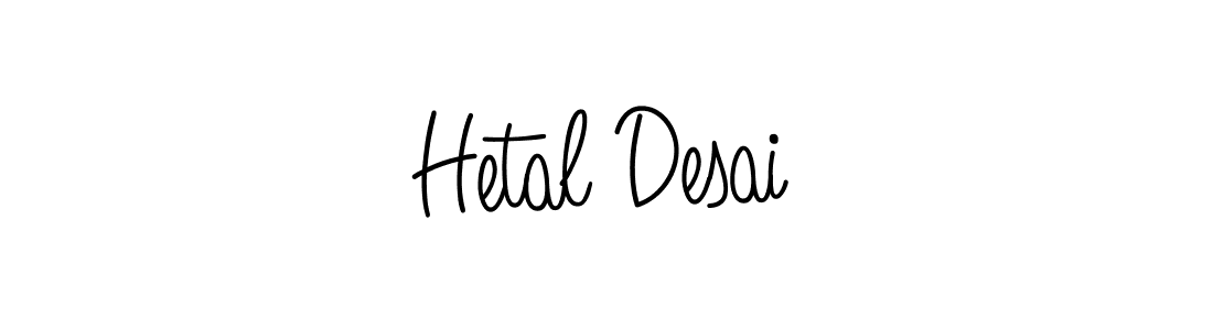 Design your own signature with our free online signature maker. With this signature software, you can create a handwritten (Angelique-Rose-font-FFP) signature for name Hetal Desai. Hetal Desai signature style 5 images and pictures png