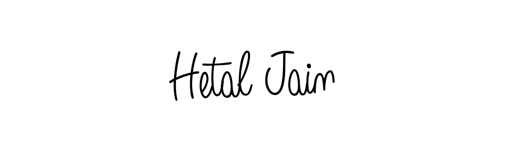 Create a beautiful signature design for name Hetal Jain. With this signature (Angelique-Rose-font-FFP) fonts, you can make a handwritten signature for free. Hetal Jain signature style 5 images and pictures png