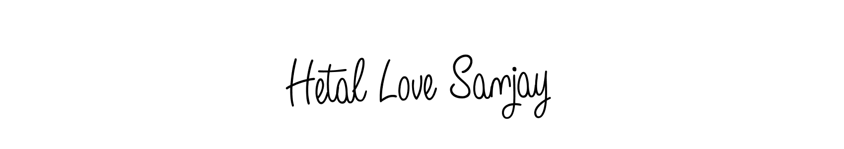 Make a beautiful signature design for name Hetal Love Sanjay. With this signature (Angelique-Rose-font-FFP) style, you can create a handwritten signature for free. Hetal Love Sanjay signature style 5 images and pictures png