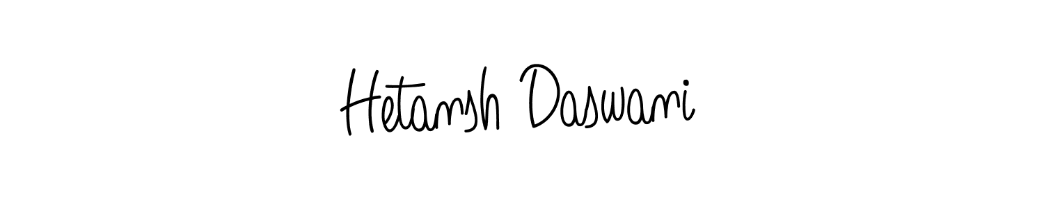 Also we have Hetansh Daswani name is the best signature style. Create professional handwritten signature collection using Angelique-Rose-font-FFP autograph style. Hetansh Daswani signature style 5 images and pictures png