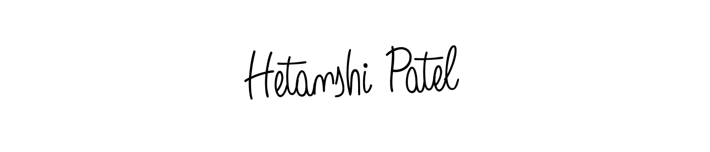 Create a beautiful signature design for name Hetanshi Patel. With this signature (Angelique-Rose-font-FFP) fonts, you can make a handwritten signature for free. Hetanshi Patel signature style 5 images and pictures png