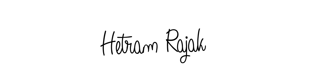 Make a beautiful signature design for name Hetram Rajak. With this signature (Angelique-Rose-font-FFP) style, you can create a handwritten signature for free. Hetram Rajak signature style 5 images and pictures png