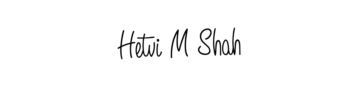 Use a signature maker to create a handwritten signature online. With this signature software, you can design (Angelique-Rose-font-FFP) your own signature for name Hetvi M Shah. Hetvi M Shah signature style 5 images and pictures png