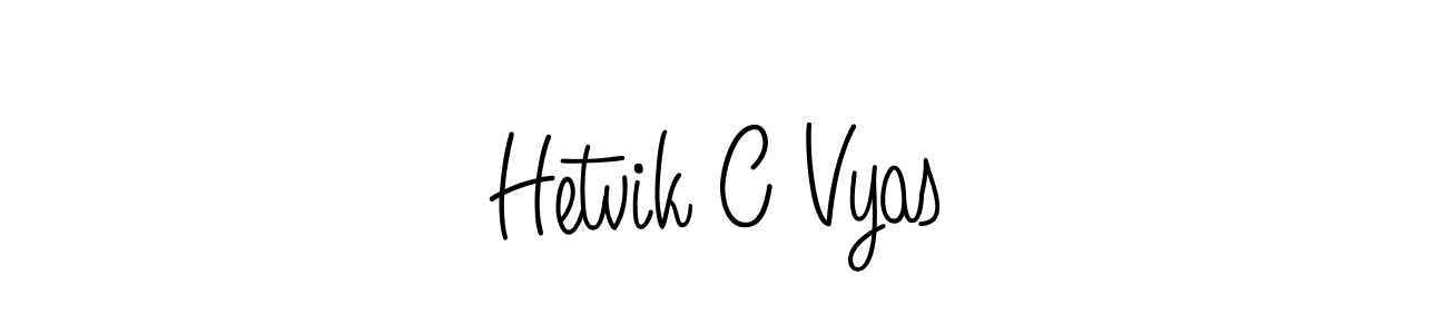 The best way (Angelique-Rose-font-FFP) to make a short signature is to pick only two or three words in your name. The name Hetvik C Vyas include a total of six letters. For converting this name. Hetvik C Vyas signature style 5 images and pictures png