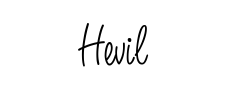 Create your official email sign-off with Hevil name in Angelique-Rose-font-FFP style. Crisp, clean, and perfectly legible across all screens. Hevil signature style 5 images and pictures png