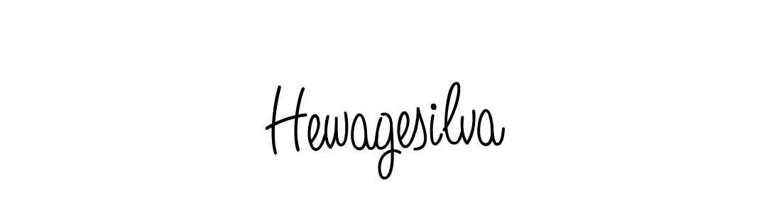 Use a signature maker to create a handwritten signature online. With this signature software, you can design (Angelique-Rose-font-FFP) your own signature for name Hewagesilva. Hewagesilva signature style 5 images and pictures png