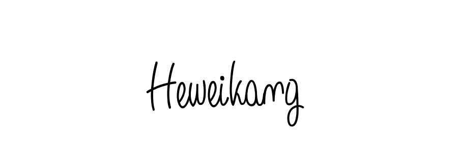 Use a signature maker to create a handwritten signature online. With this signature software, you can design (Angelique-Rose-font-FFP) your own signature for name Heweikang. Heweikang signature style 5 images and pictures png