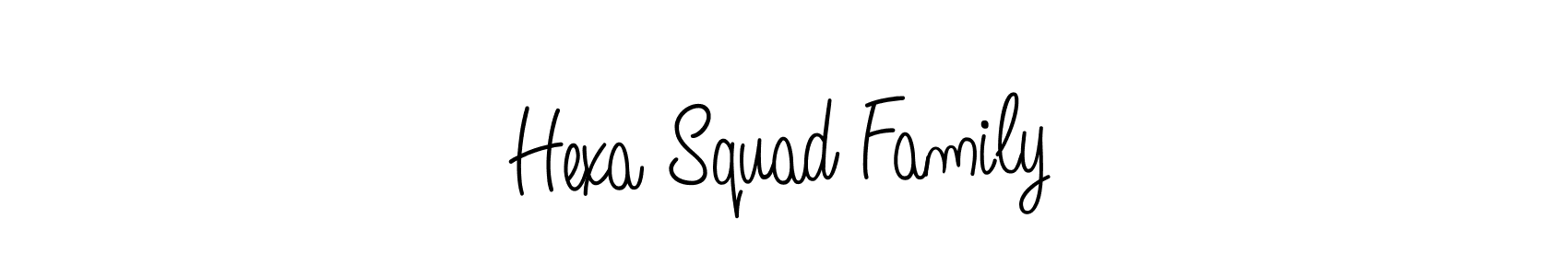 if you are searching for the best signature style for your name Hexa Squad Family. so please give up your signature search. here we have designed multiple signature styles  using Angelique-Rose-font-FFP. Hexa Squad Family signature style 5 images and pictures png