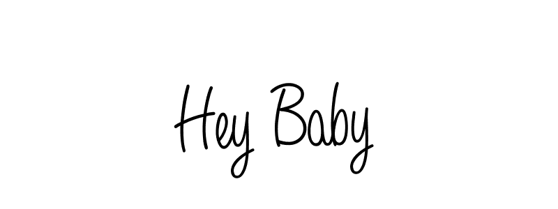 How to make Hey Baby name signature. Use Angelique-Rose-font-FFP style for creating short signs online. This is the latest handwritten sign. Hey Baby signature style 5 images and pictures png