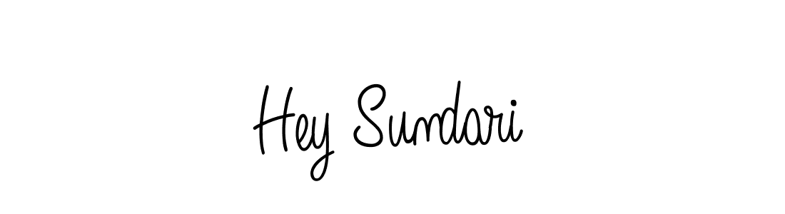 Use a signature maker to create a handwritten signature online. With this signature software, you can design (Angelique-Rose-font-FFP) your own signature for name Hey Sundari. Hey Sundari signature style 5 images and pictures png
