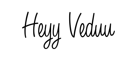Try this chic Heyy Veduu handwritten sign style. Using Angelique-Rose-font-FFP font elements, it gives your name a sleek, memorable identity. Heyy Veduu signature style 5 images and pictures png